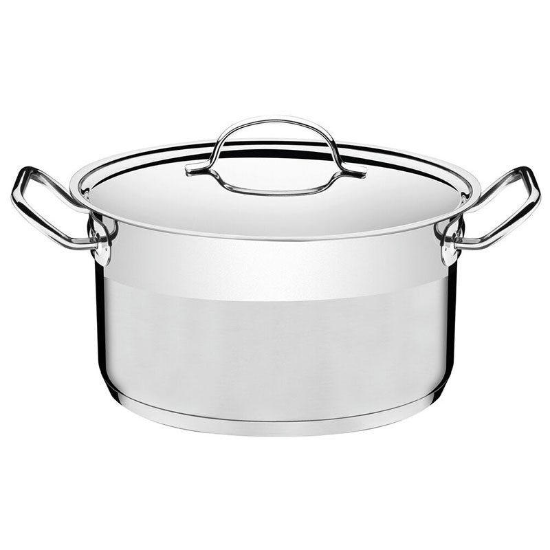 Cacerola Alta Ø24cm Acero Inox con Asas Profesional 6.1lt