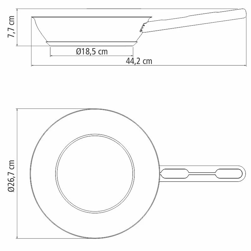 Sarten Allegra Acero Inoxidable Triple Fondo Ø24cm - Imagen 2